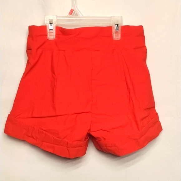 Lily Morgan high waist bright orange small shorts for women - Picture 2 of 4
